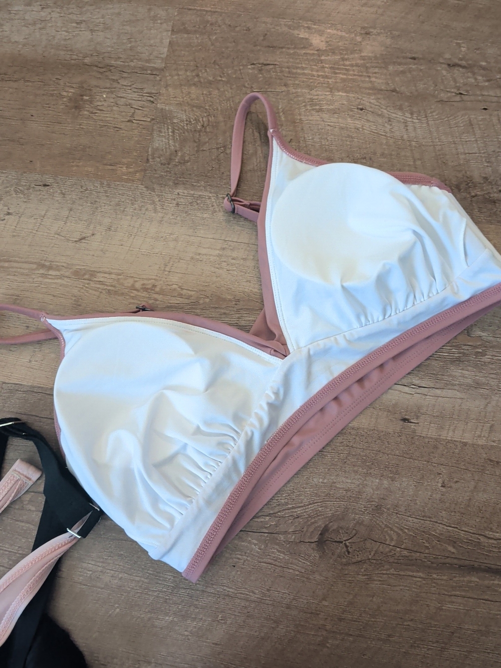 Women’s Two-Tone Pink and Black Bikini Set - Picture 7 of 7